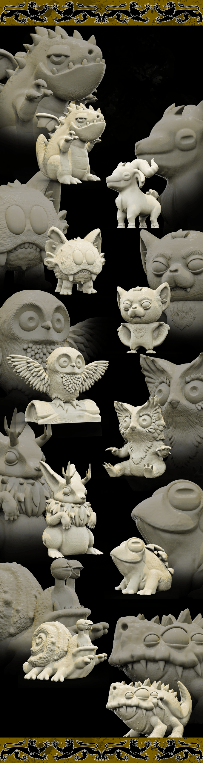 3D Printed Bestiary Vol. 4 Nafarrate - Pets Minions Familiars 32mm Ragnarok D&D - 3D Printing Boss 