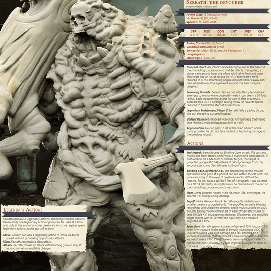 3D Printed Bestiary Vol. 4 Nafarrate - Serrath Shambling Mound 32mm Ragnarok D&D - 3D Printing Boss 