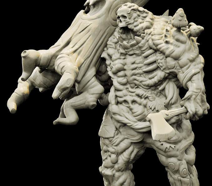 3D Printed Bestiary Vol. 4 Nafarrate - Serrath Shambling Mound 32mm Ragnarok D&D - 3D Printing Boss 