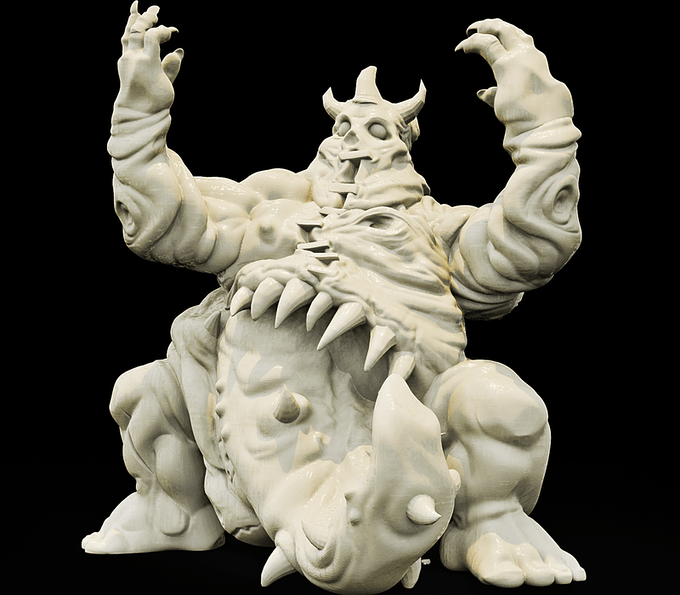 3D Printed Bestiary Vol. 4 Nafarrate - Undead Froghemoth 32mm Ragnarok D&D - 3D Printing Boss 
