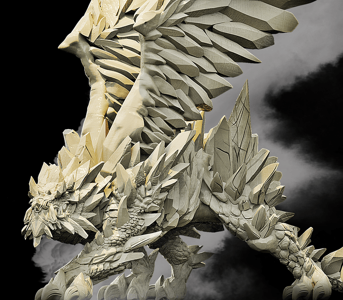 3D Printed Bestiary Vol. 4 Nafarrate - Ydun White Dragon 32mm Ragnarok D&D - 3D Printing Boss 