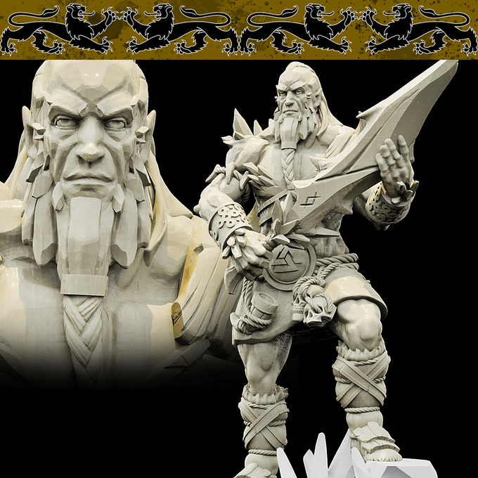3D Printed Bestiary Vol. 4 Nafarrate - Ymir Undead Giant 32mm Ragnarok D&D - 3D Printing Boss 