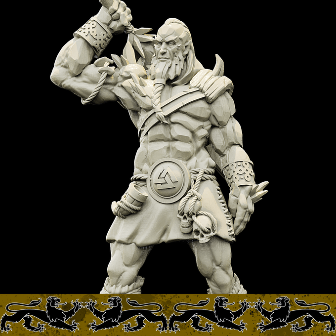 3D Printed Bestiary Vol. 4 Nafarrate - Ymir Undead Giant 32mm Ragnarok D&D - 3D Printing Boss 