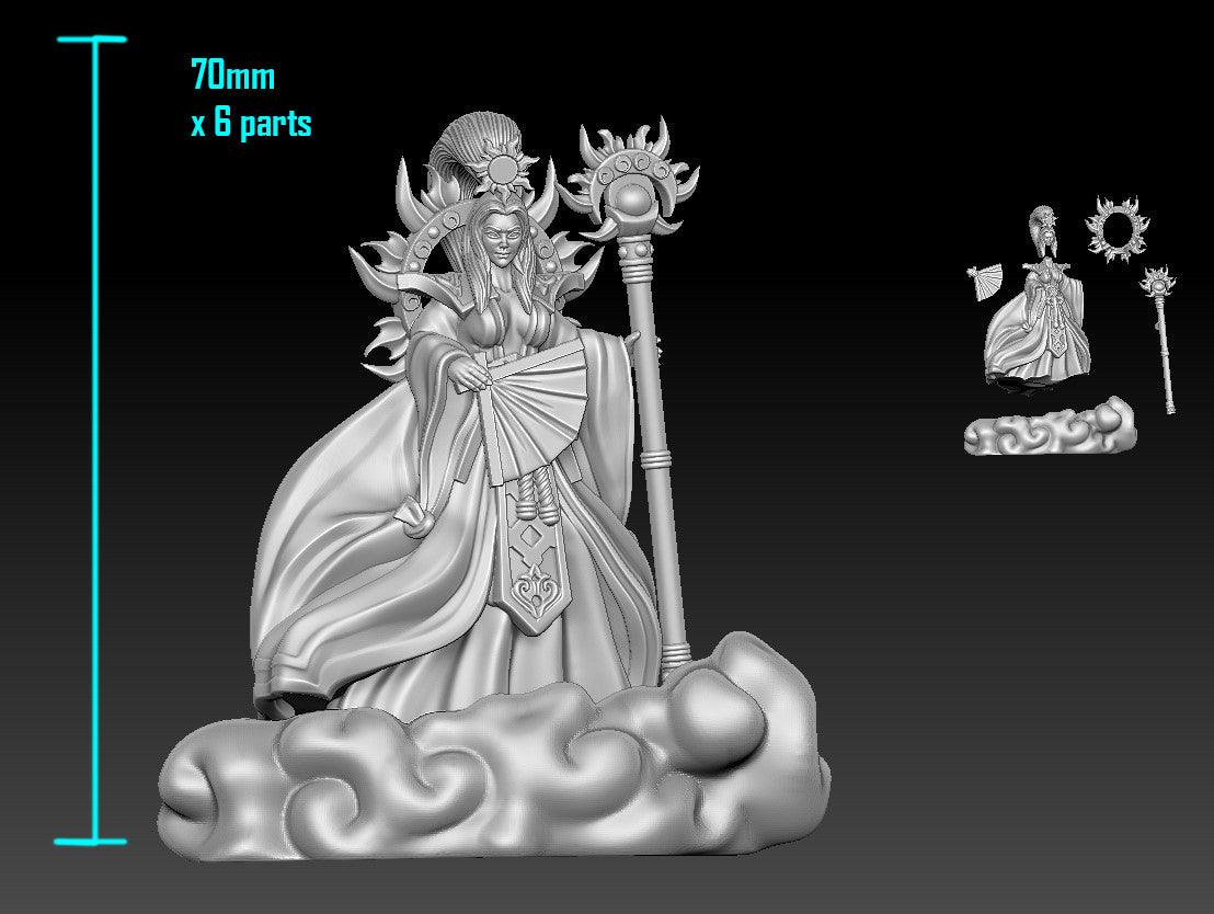 3D Printed Bestiary Vol. 5 Nafarrate - Amaterasu 32mm Ragnarok D&D - 3D Printing Boss 