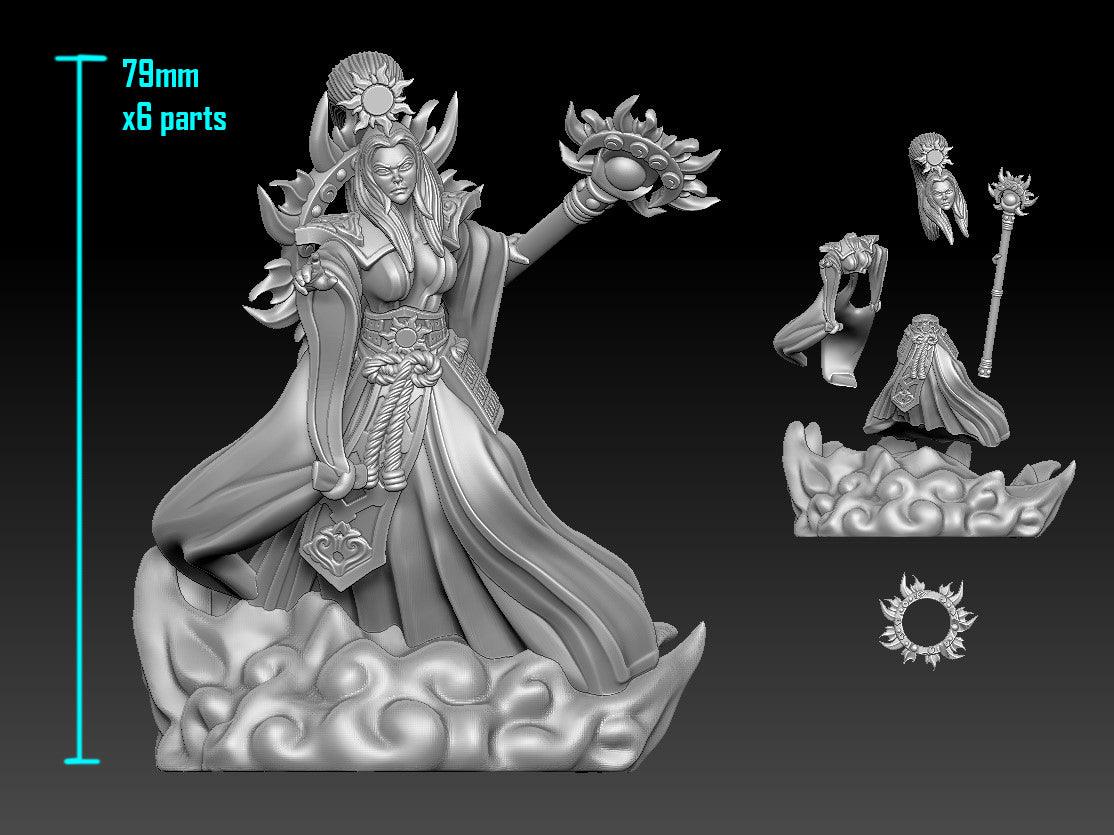 3D Printed Bestiary Vol. 5 Nafarrate - Amaterasu 32mm Ragnarok D&D - 3D Printing Boss 