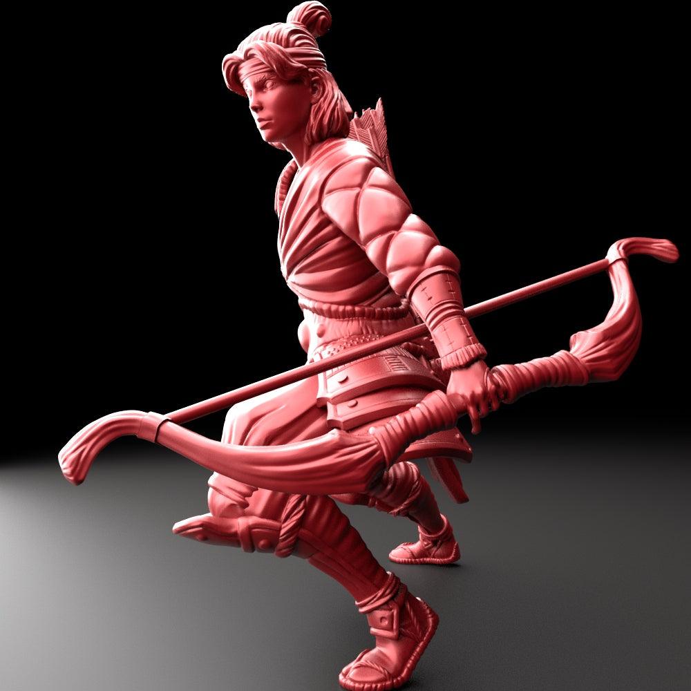 3D Printed Bestiary Vol. 5 Nafarrate - Archer Samurai 32mm Ragnarok D&D - 3D Printing Boss 