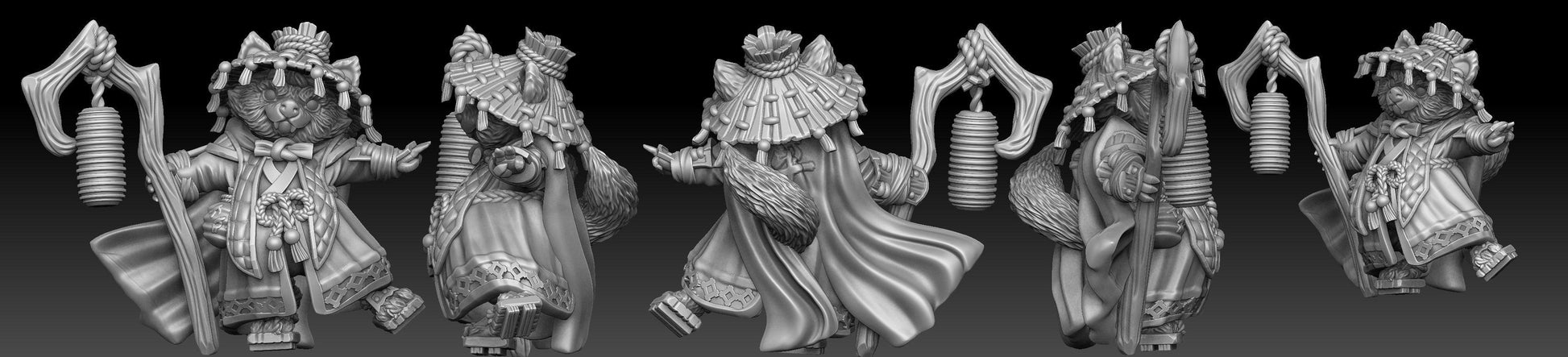 3D Printed Bestiary Vol. 5 Nafarrate Danzaburou - 32mm Ragnarok D&D - 3D Printing Boss 