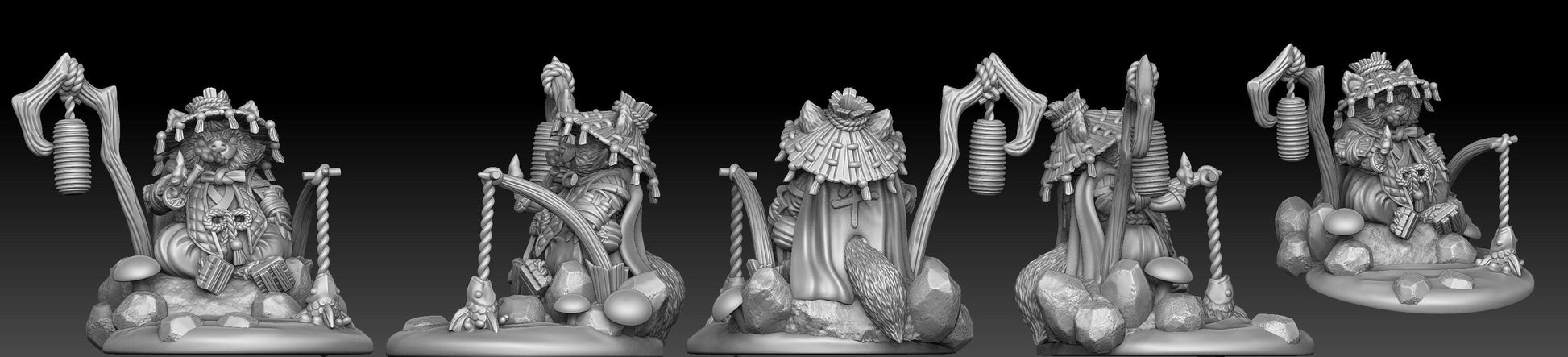 3D Printed Bestiary Vol. 5 Nafarrate Danzaburou - 32mm Ragnarok D&D - 3D Printing Boss 
