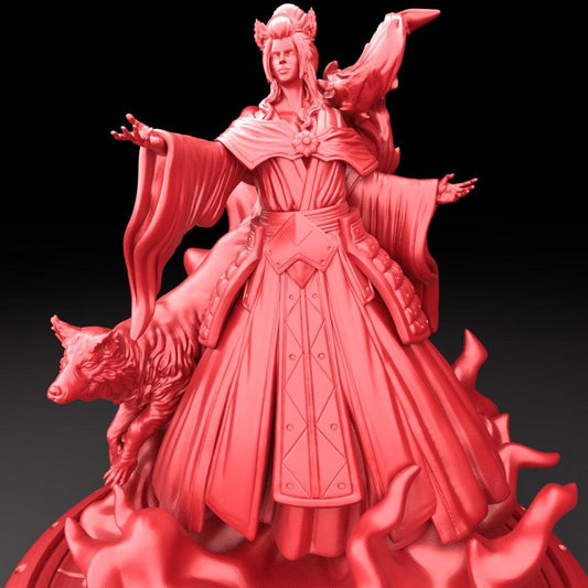 3D Printed Bestiary Vol. 5 Nafarrate Inari - 32mm Ragnarok D&D - 3D Printing Boss 