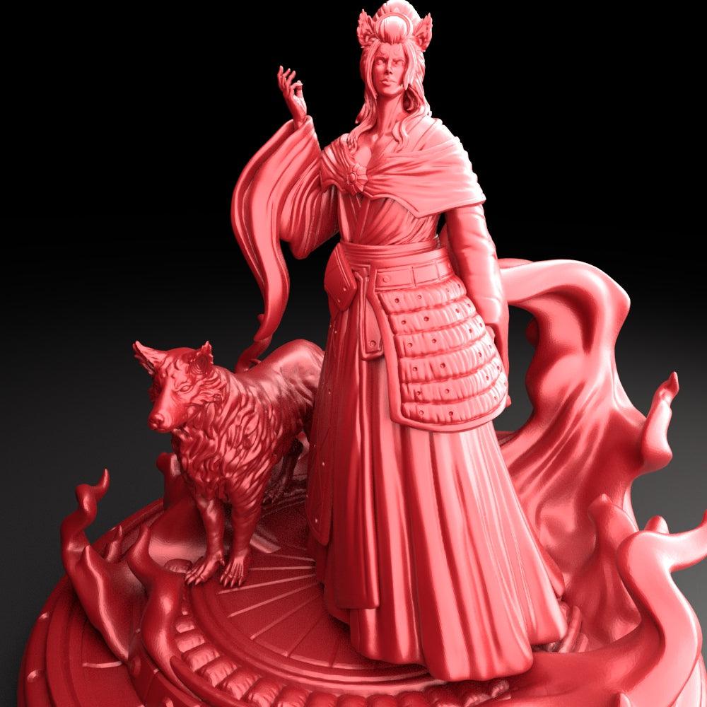 3D Printed Bestiary Vol. 5 Nafarrate Inari - 32mm Ragnarok D&D - 3D Printing Boss 