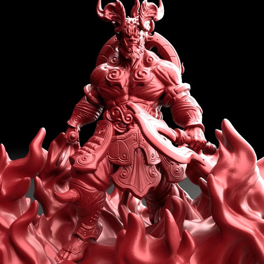 3D Printed Bestiary Vol. 5 Nafarrate Kagutsuchi - 32mm Ragnarok D&D - 3D Printing Boss 