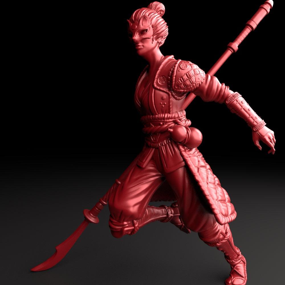 3D Printed Bestiary Vol. 5 Nafarrate - Lightweight Samurai 32mm Ragnarok D&D - 3D Printing Boss 
