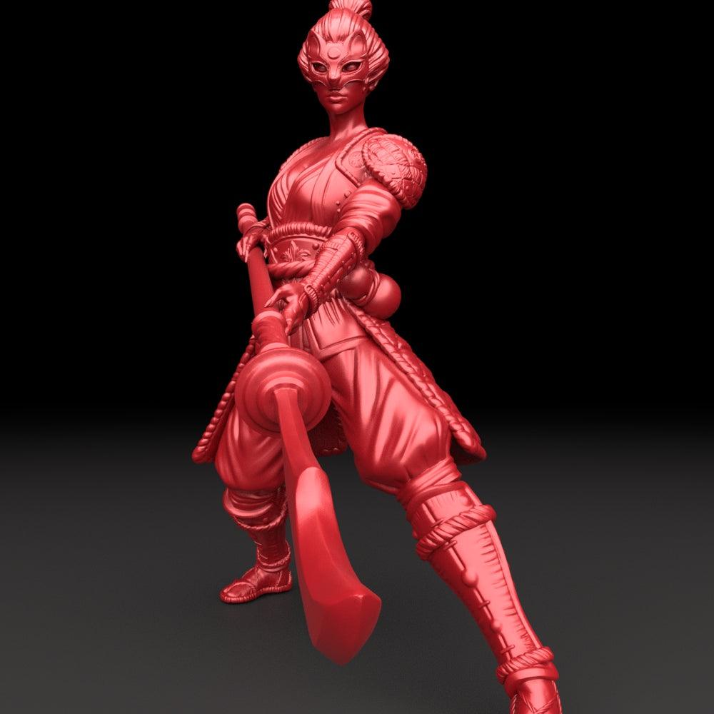 3D Printed Bestiary Vol. 5 Nafarrate - Lightweight Samurai 32mm Ragnarok D&D - 3D Printing Boss 