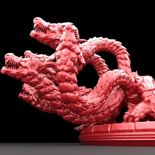 3D Printed Bestiary Vol. 5 Nafarrate - Orochi Dragon 32mm Ragnarok D&D - 3D Printing Boss 