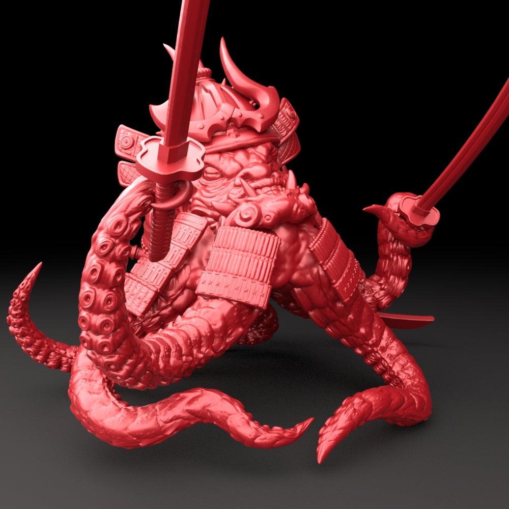 3D Printed Bestiary Vol. 5 Nafarrate - Samurai Octo 32mm Ragnarok D&D - 3D Printing Boss 
