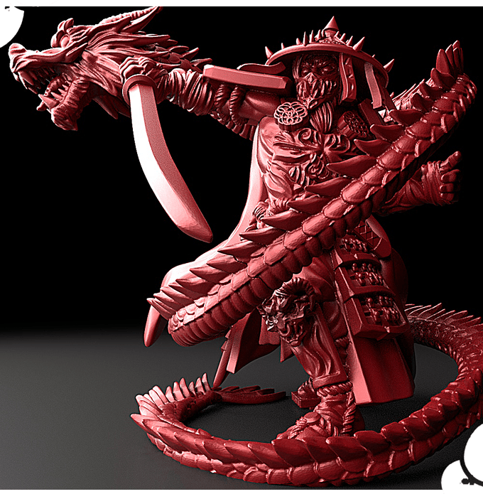 3D Printed Bestiary Vol. 5 Nafarrate - Susanoo 32mm Ragnarok D&D - 3D Printing Boss 