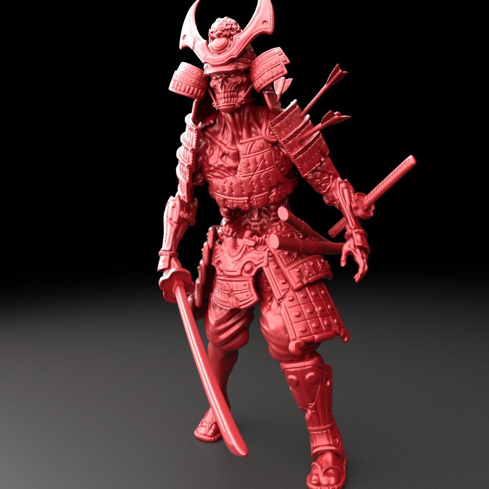 3D Printed Bestiary Vol. 5 Nafarrate - Zombie Samurai 32mm Ragnarok D&D - 3D Printing Boss 