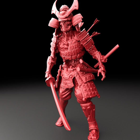 3D Printed Bestiary Vol. 5 Nafarrate - Zombie Samurai 32mm Ragnarok D&D - 3D Printing Boss 