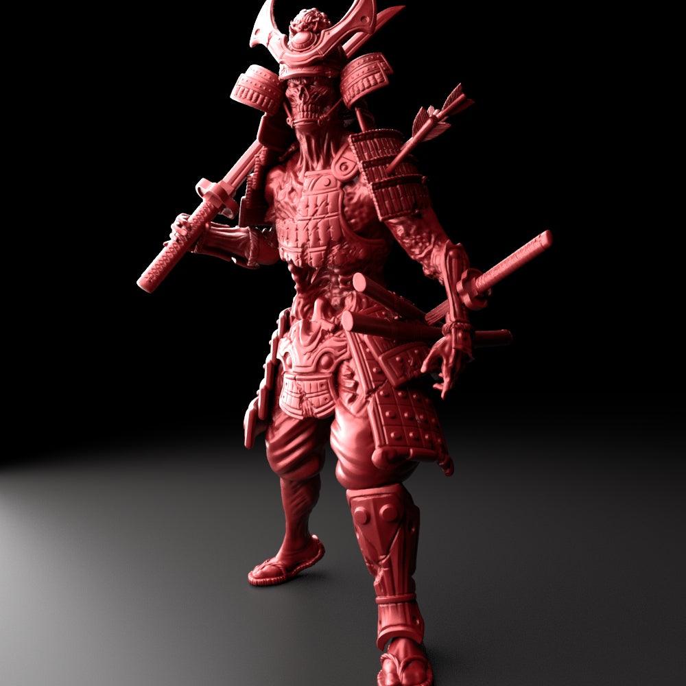 3D Printed Bestiary Vol. 5 Nafarrate - Zombie Samurai 32mm Ragnarok D&D - 3D Printing Boss 