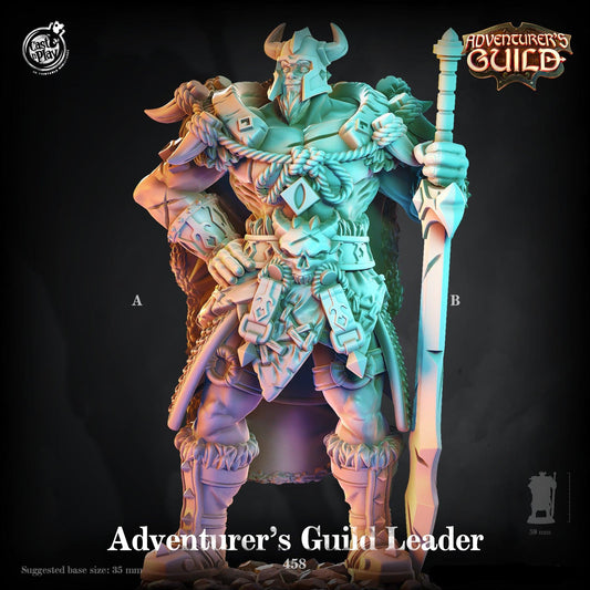 3D Printed Cast n Play Adventurer's Guild Leader 28mm 32mm D&D - 3D Printing Boss 