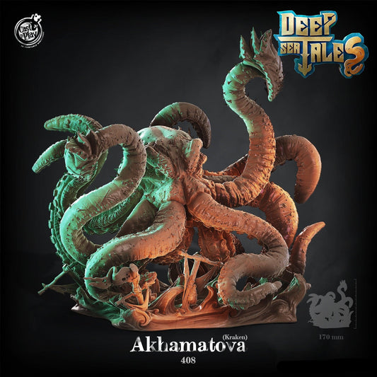 3D Printed Cast n Play Akhamatova (Kraken) Deep Sea Tales 28mm 32mm D&D - 3D Printing Boss 