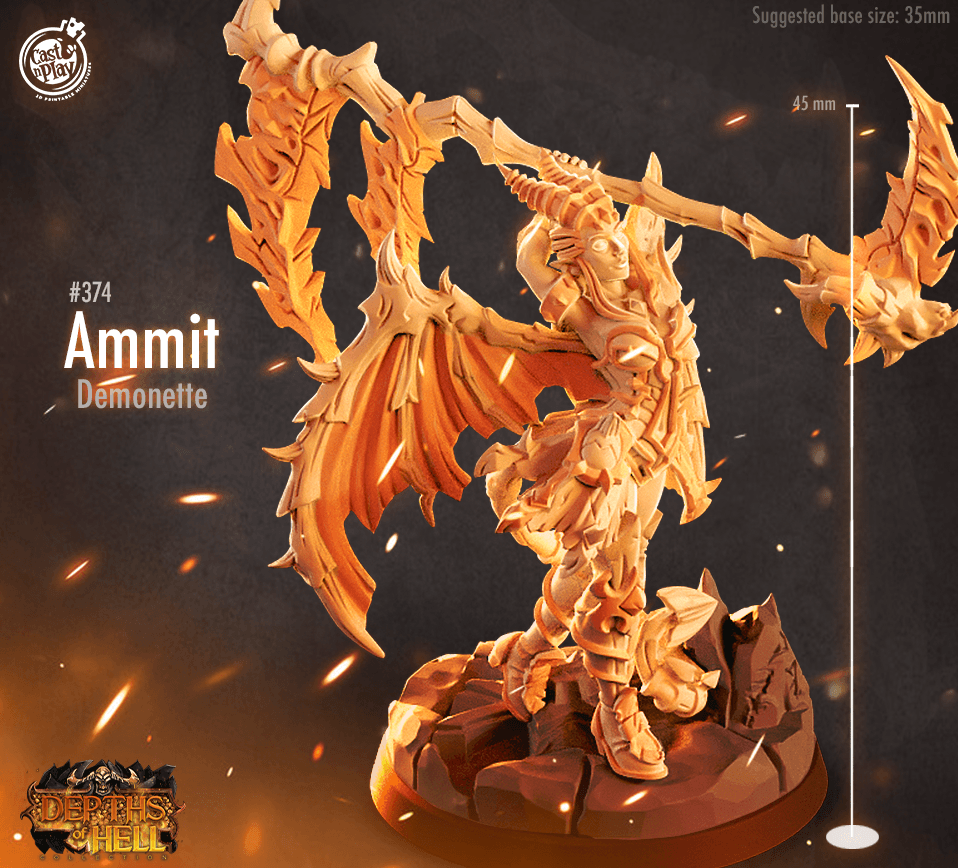 3D Printed Cast n Play Ammit Depths of Hell 28mm 32mm D&D - 3D Printing Boss 
