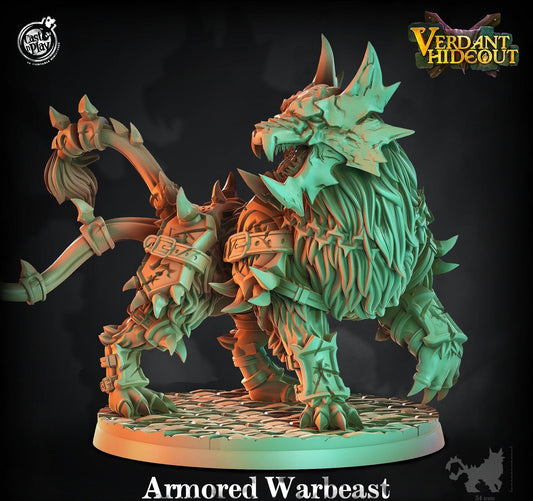3D Printed Cast n Play Armored Warbeast Verdant Hideout 28mm 32mm D&D - 3D Printing Boss 