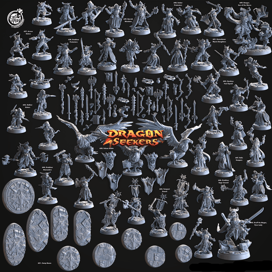3D Printed Cast n Play Arrow Sisters Dragon Seekers 28 32mm D&D - 3D Printing Boss 