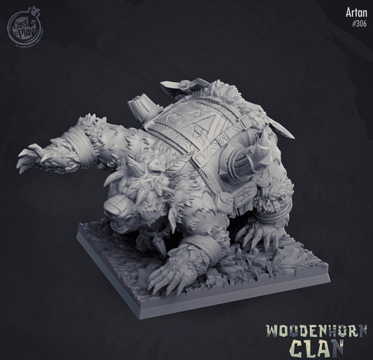 3D Printed Cast n Play Artan Warbear Woodenhorn Clan 28mm 32mm D&D - 3D Printing Boss 