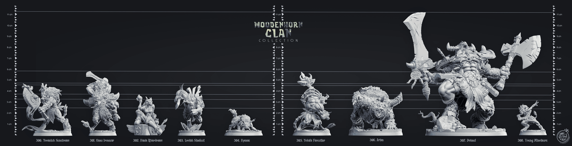 3D Printed Cast n Play Artan Warbear Woodenhorn Clan 28mm 32mm D&D - 3D Printing Boss 
