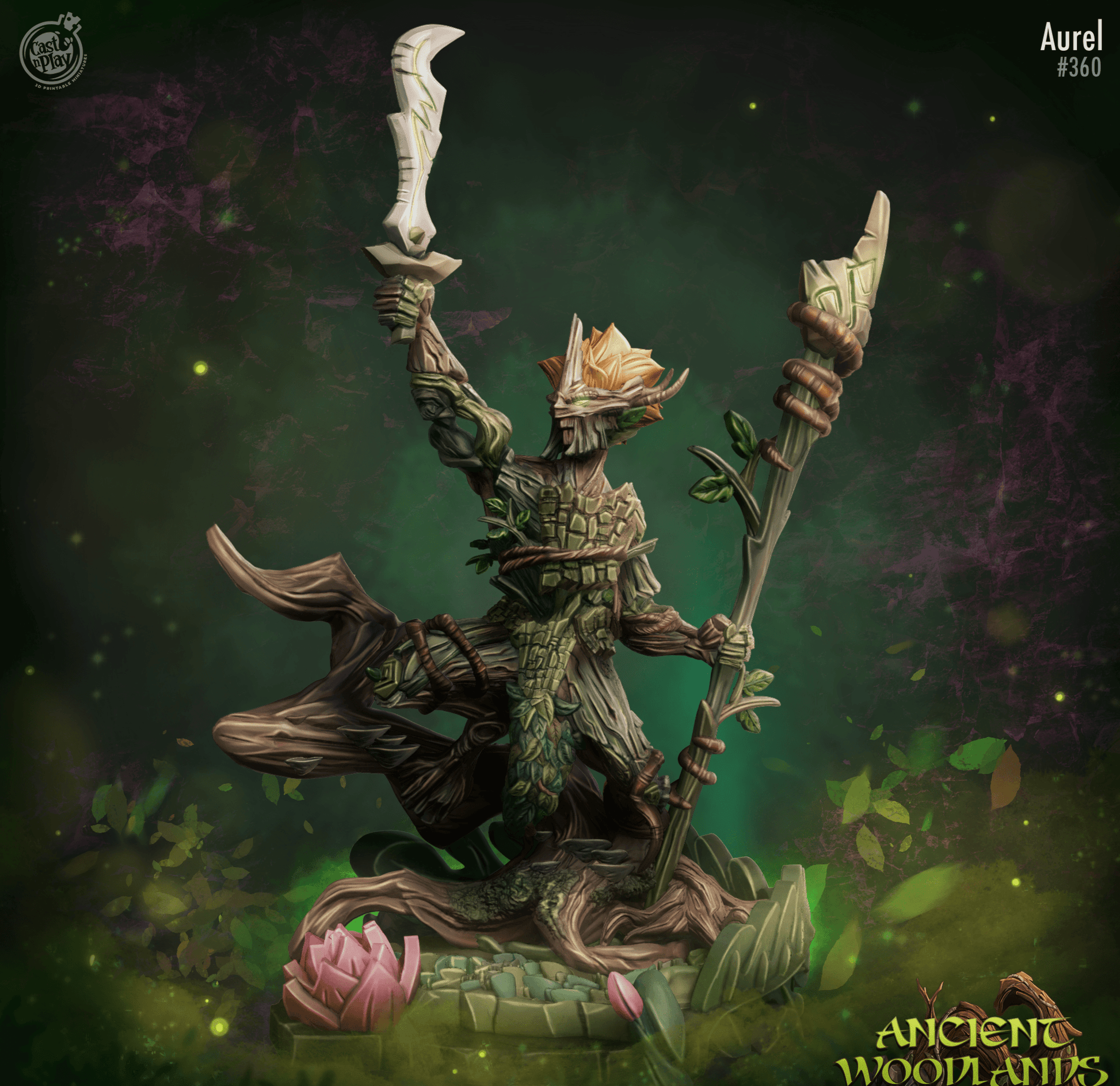 3D Printed Cast n Play Aurel Ancient Woodlands - 28mm 32mm D&D - 3D Printing Boss 