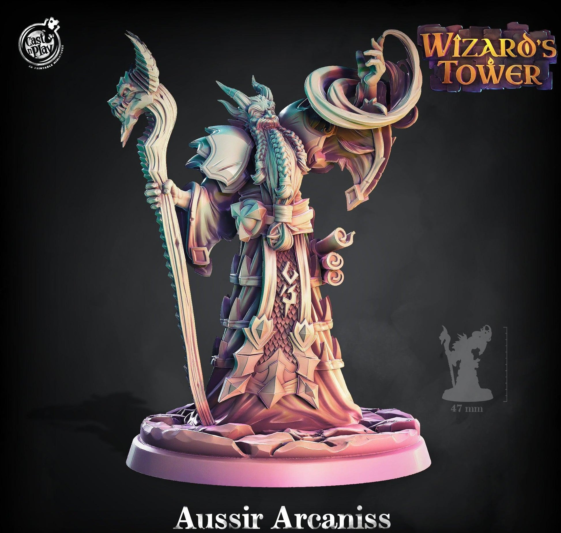 3D Printed Cast n Play Aussir Arcaniss Wizard's Tower Ragnarok D&D - 3D Printing Boss 