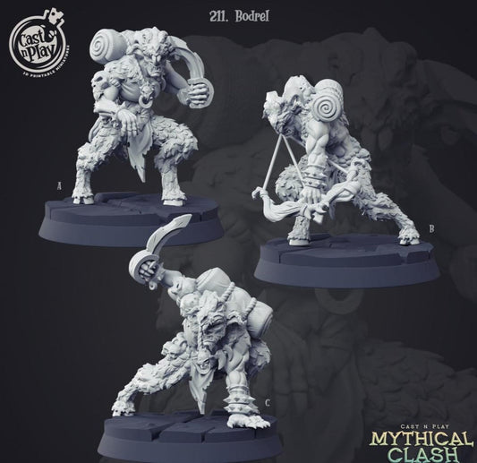 3D Printed Cast n Play Bodrel Mythical Clash 28mm 32mm D&D - 3D Printing Boss 