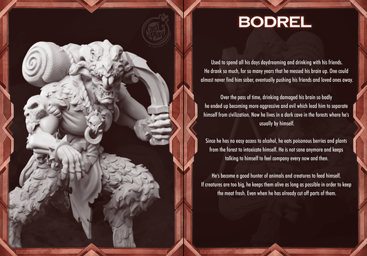 3D Printed Cast n Play Bodrel Mythical Clash 28mm 32mm D&D - 3D Printing Boss 