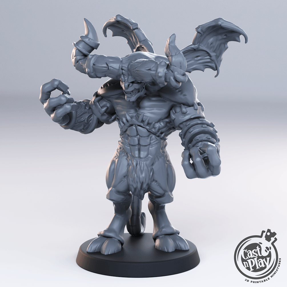 3D Printed Cast n Play Bull Demon 28mm 32mm D&D - 3D Printing Boss 