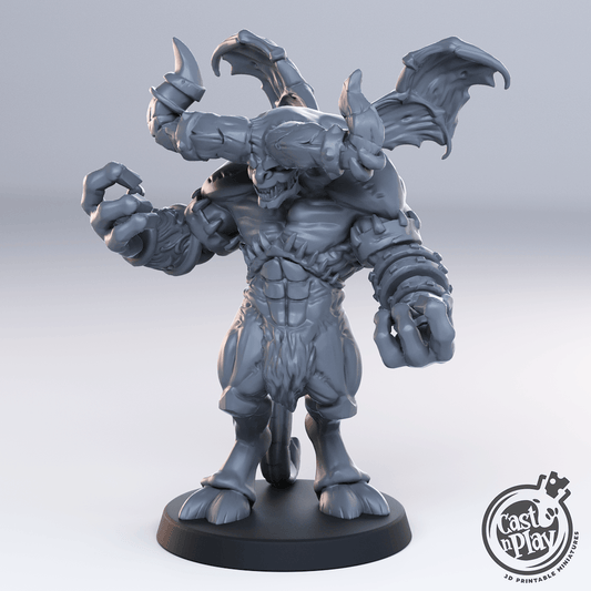 3D Printed Cast n Play Bull Demon 28mm 32mm D&D - 3D Printing Boss 