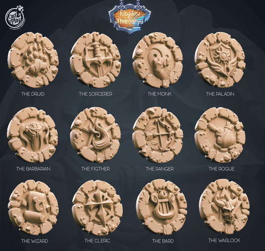 3D Printed Cast n Play Class Tokens 28mm 32mm D&D - 3D Printing Boss 