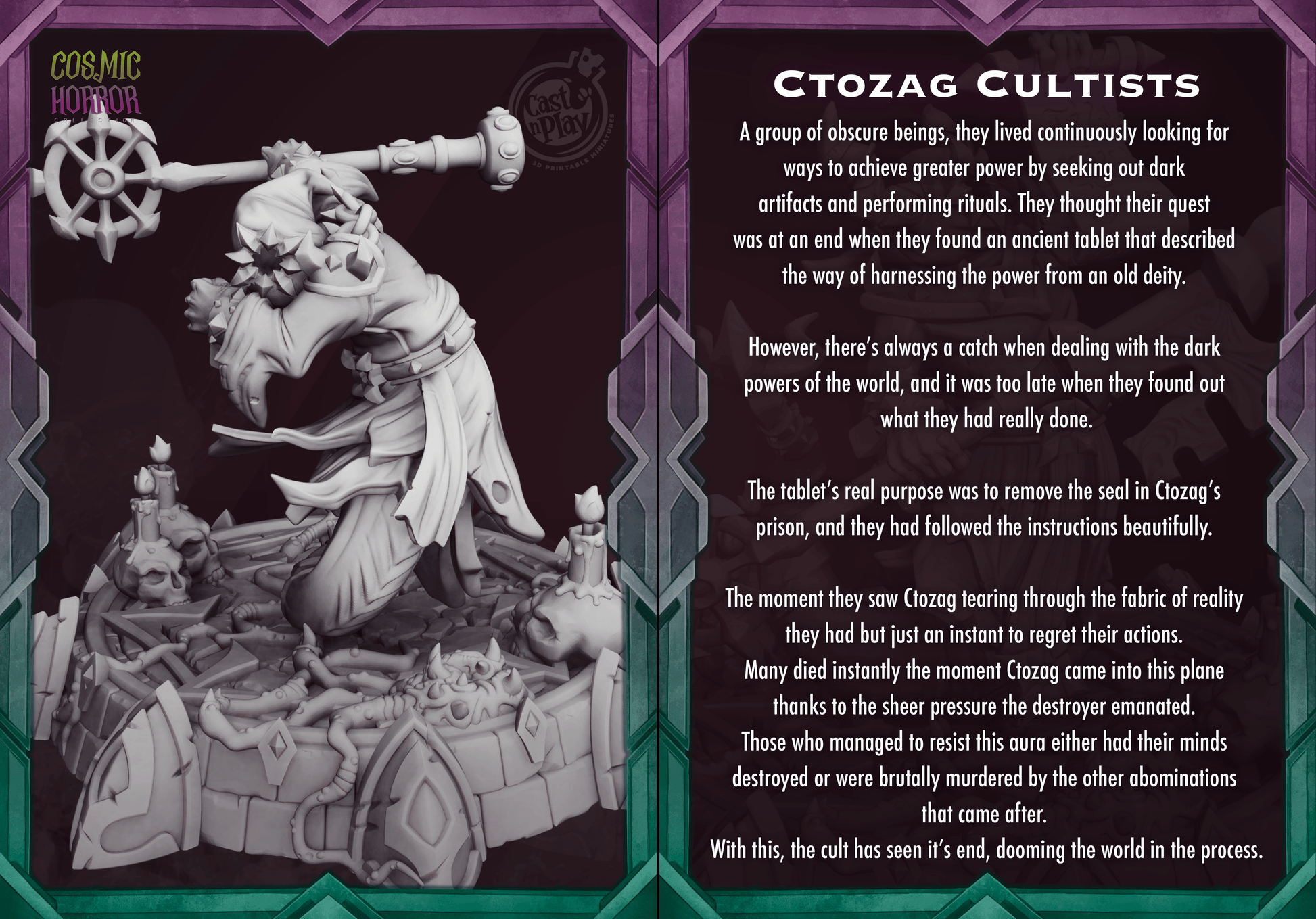 3D Printed Cast n Play Ctozag Minions Cosmic Horrors 28mm 32mm D&D - 3D Printing Boss 