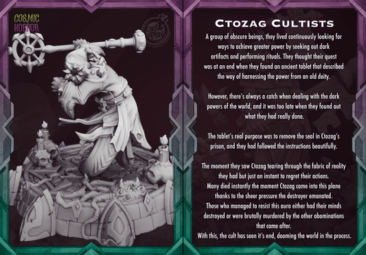 3D Printed Cast n Play Ctozag Minions Cosmic Horrors 28mm 32mm D&D - 3D Printing Boss 