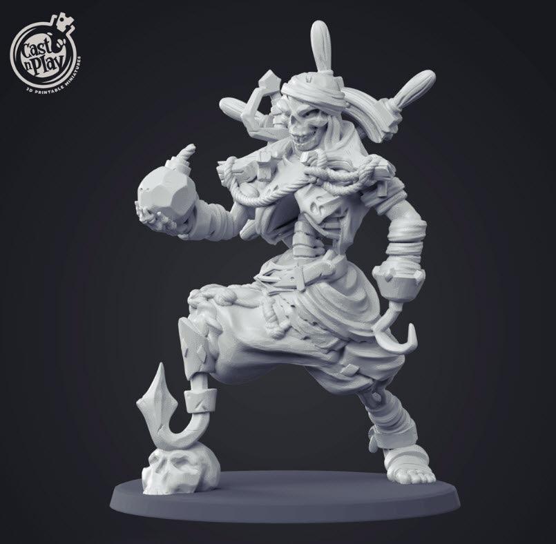 3D Printed Cast n Play Cursed Pirate Crew 28mm 32mm D&D - 3D Printing Boss 
