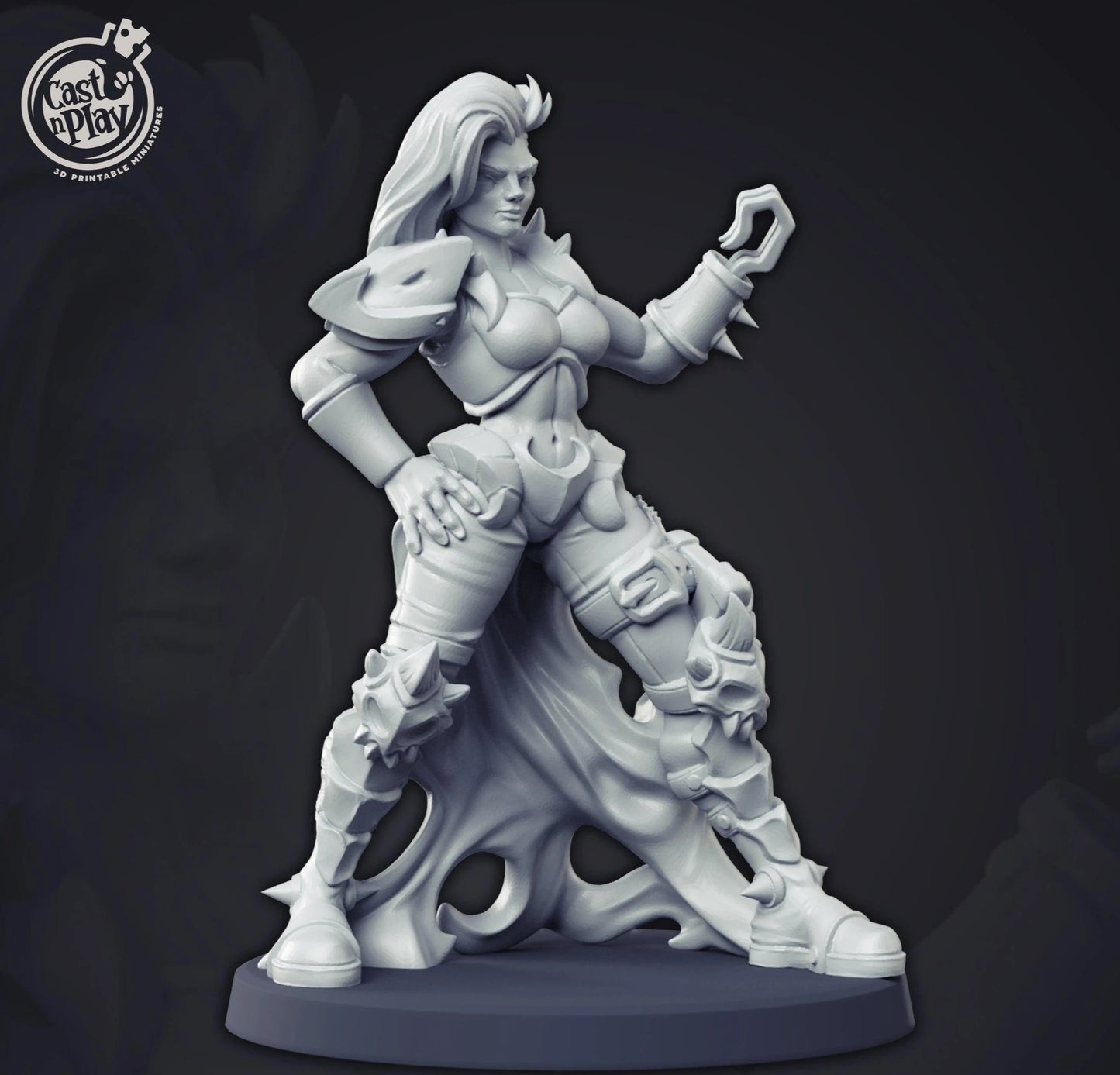 3D Printed Cast n Play Demon Huntress 28mm 32mm D&D - 3D Printing Boss 