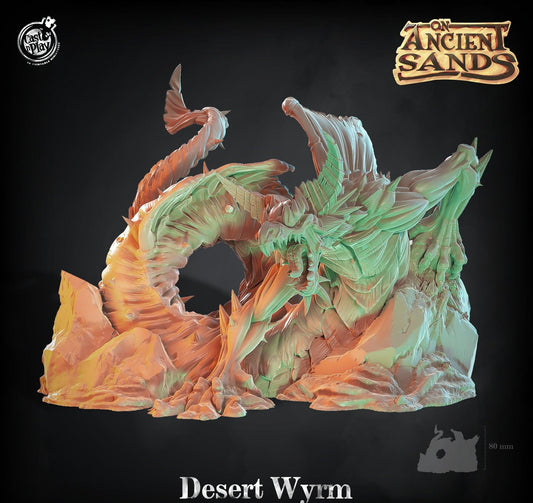 3D Printed Cast n Play Desert Wyrm On Ancient Sands 28mm 32mm D&D - 3D Printing Boss 