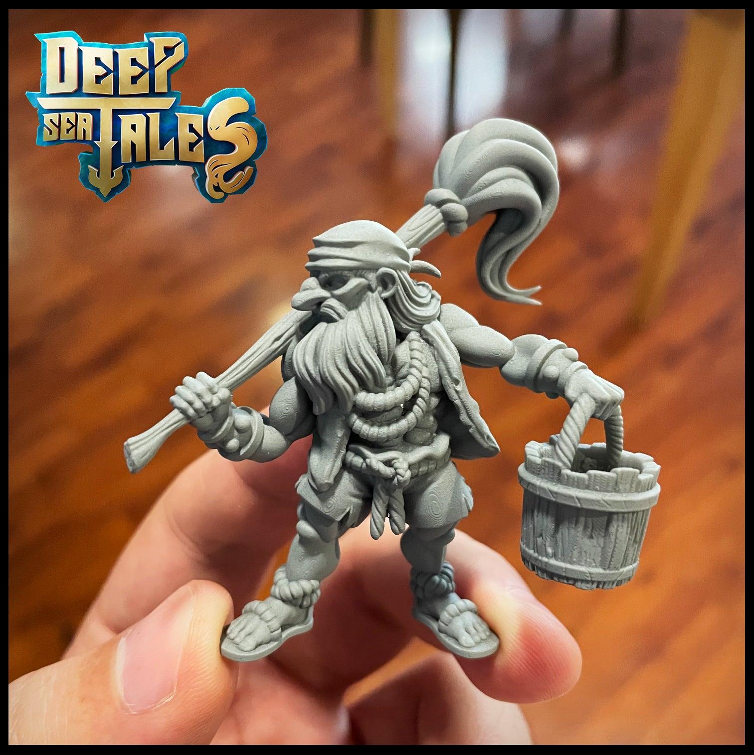 3D Printed Cast n Play Dormak Dwarf Pirate Deep Seas Tales 28mm 32mm D&D - 3D Printing Boss 