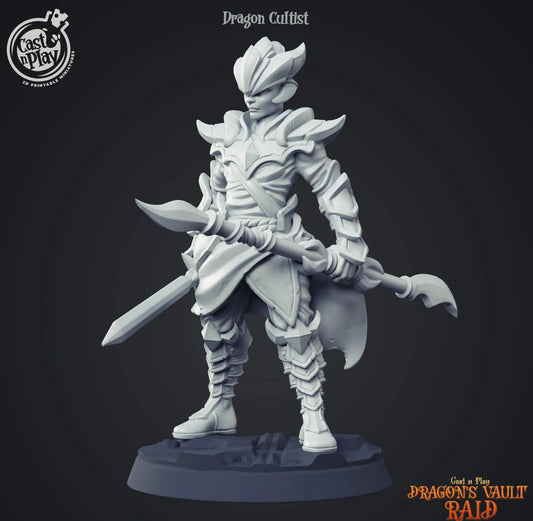 3D Printed Cast n Play Dragon Cutltist 28mm 32mm D&D - 3D Printing Boss 