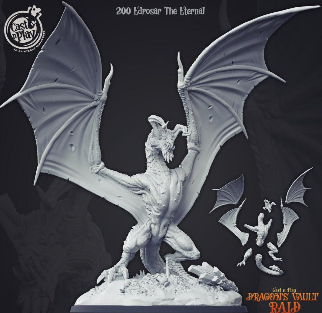 3D Printed Cast n Play Edrosdar The Eternal Dragon 28 32mm D&D - 3D Printing Boss 