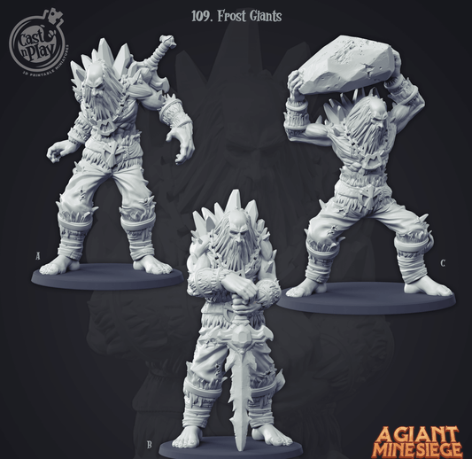 3D Printed Cast n Play Frost Giants Set A Giant Mine Siege 28mm 32mm D&D - 3D Printing Boss 
