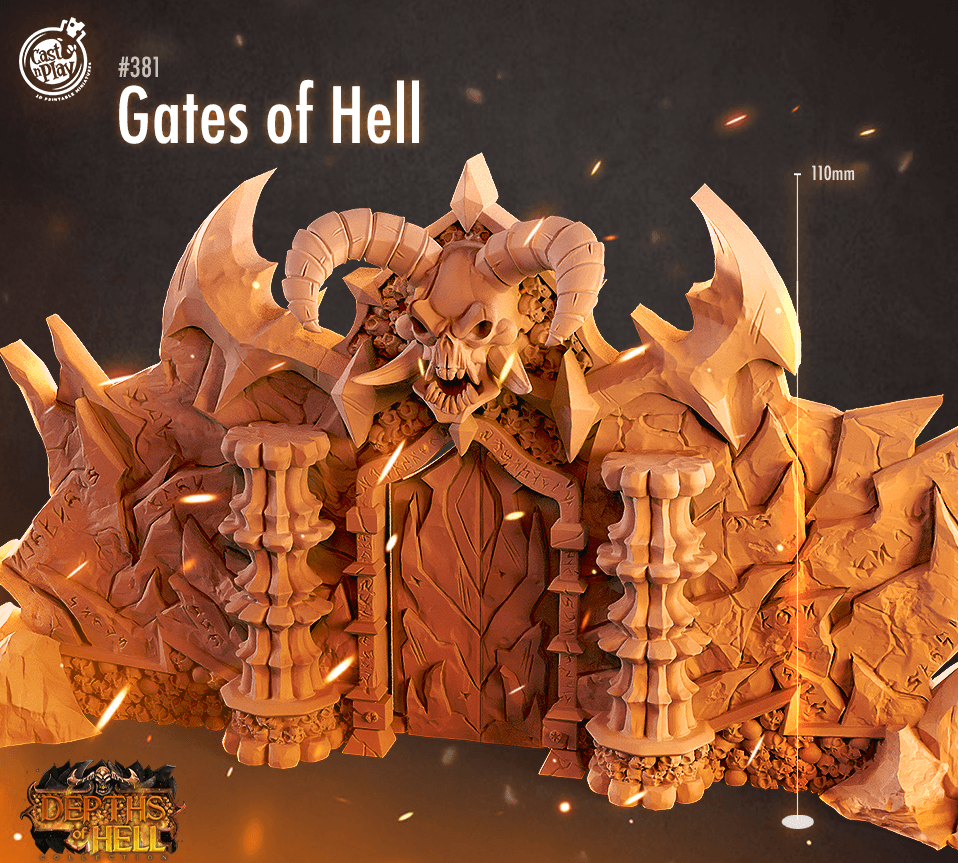 3D Printed Cast n Play Gates of Hell Depths of Hell 28mm 32mm D&D - 3D Printing Boss 