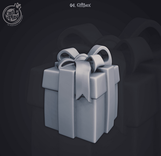 3D Printed Cast n Play Giftbox Present 28mm 32mm D&D - 3D Printing Boss 