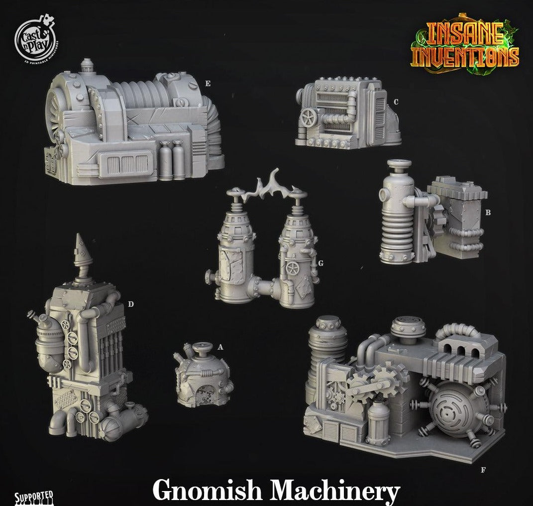 3D Printed Cast n Play Gnomish Machinery Insane Inventions 28mm 32mm D&D - 3D Printing Boss 