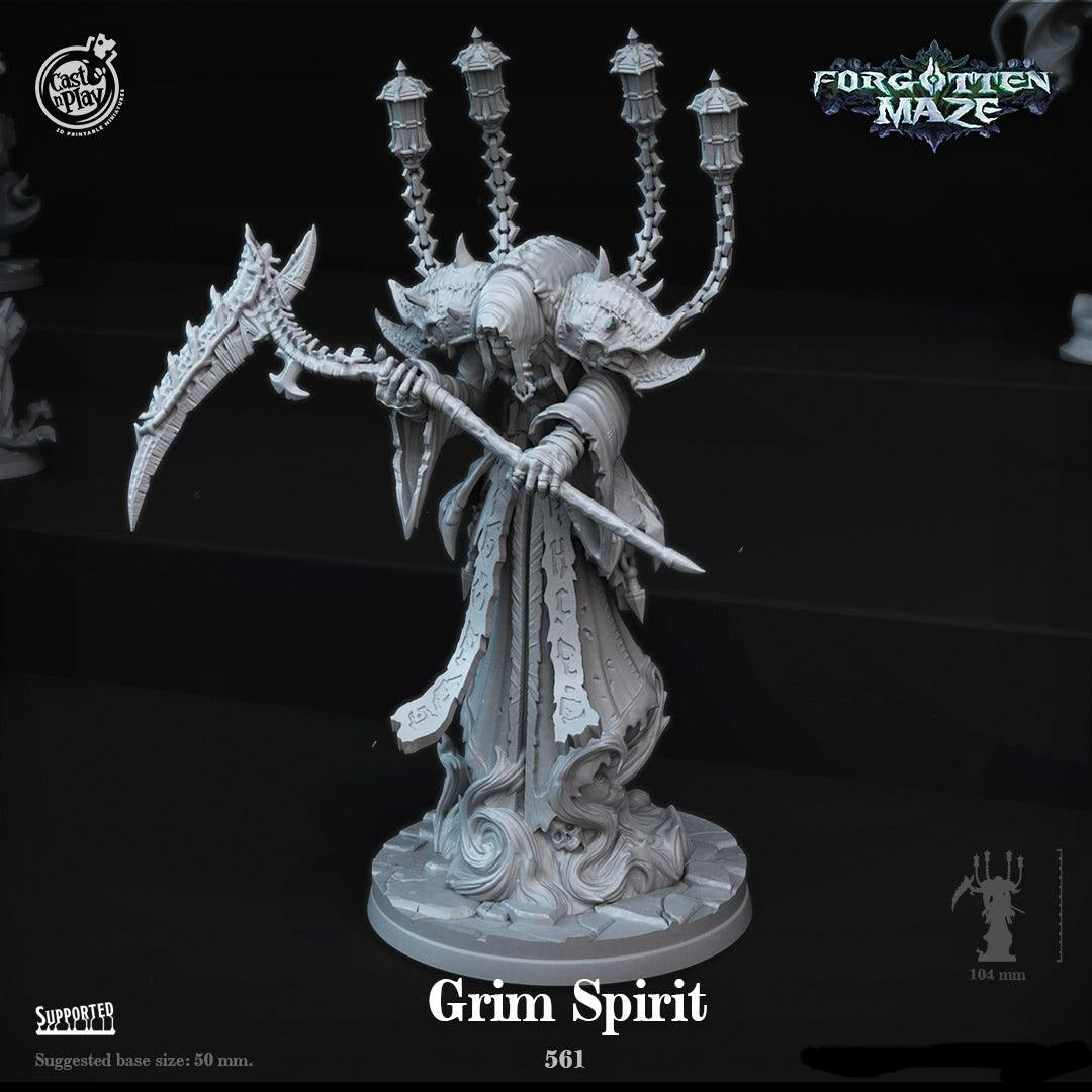 3D Printed Cast n Play Grim Spirit Forgotten Maze 28mm 32mm D&D - 3D Printing Boss 